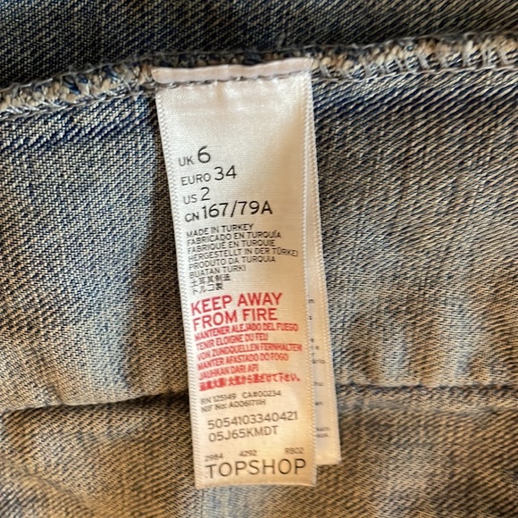 Topshop MOTO Denim Jacket size 2 - Picture 3 of 8